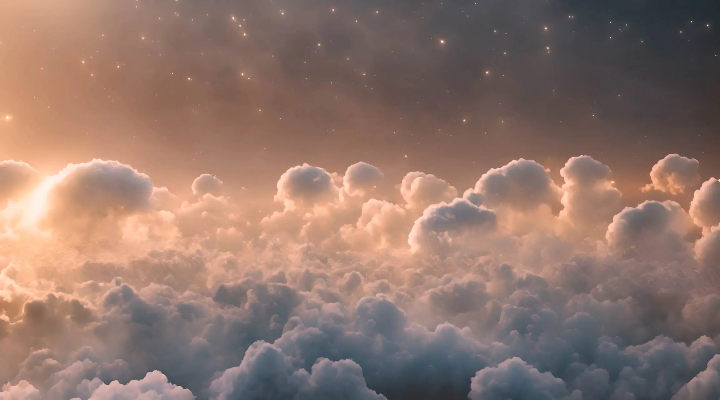 Mystical Clouds and Stars Background Footage